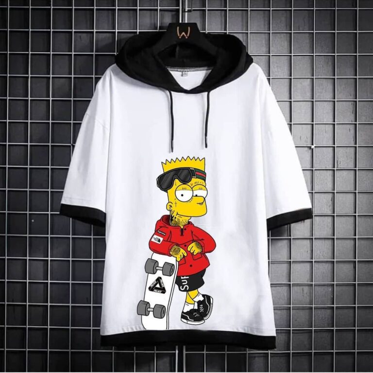 تیشرت کلاه دار طرح سیمسون