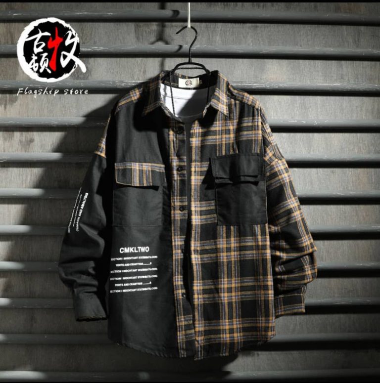 شومیز کتان چهارخانه کشمیر