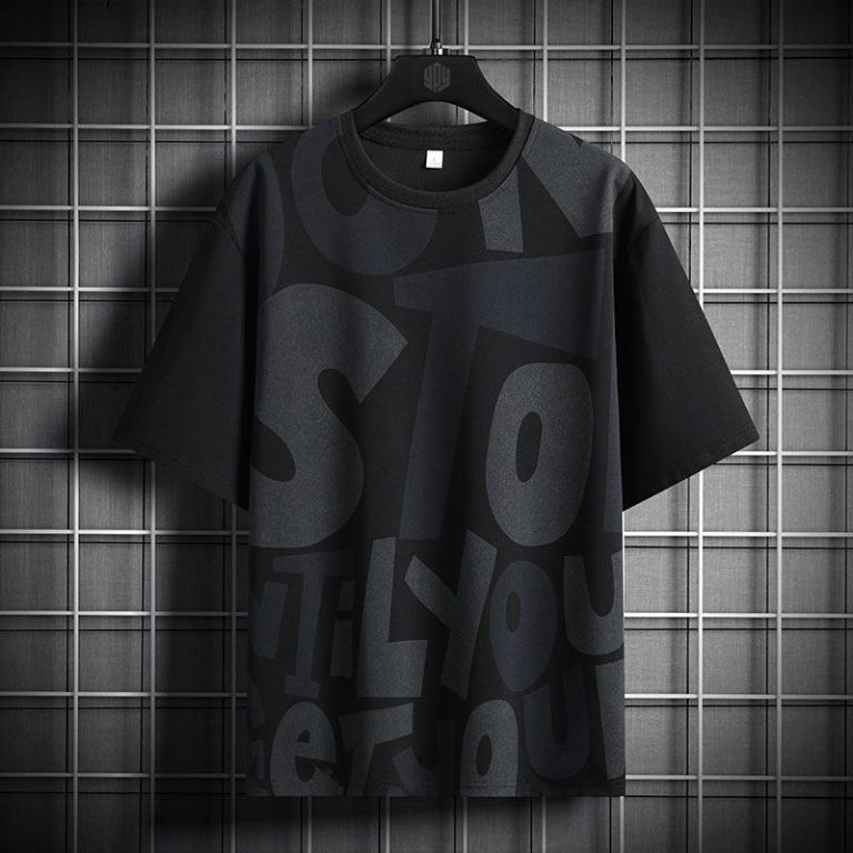 تیشرت طرح دار لش باکسی