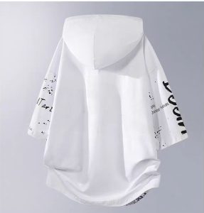 تیشرت آستین کوتاه کلاه دار خفاشی