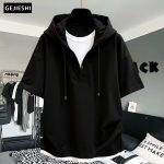 تیشرت کلاهدار پنبه