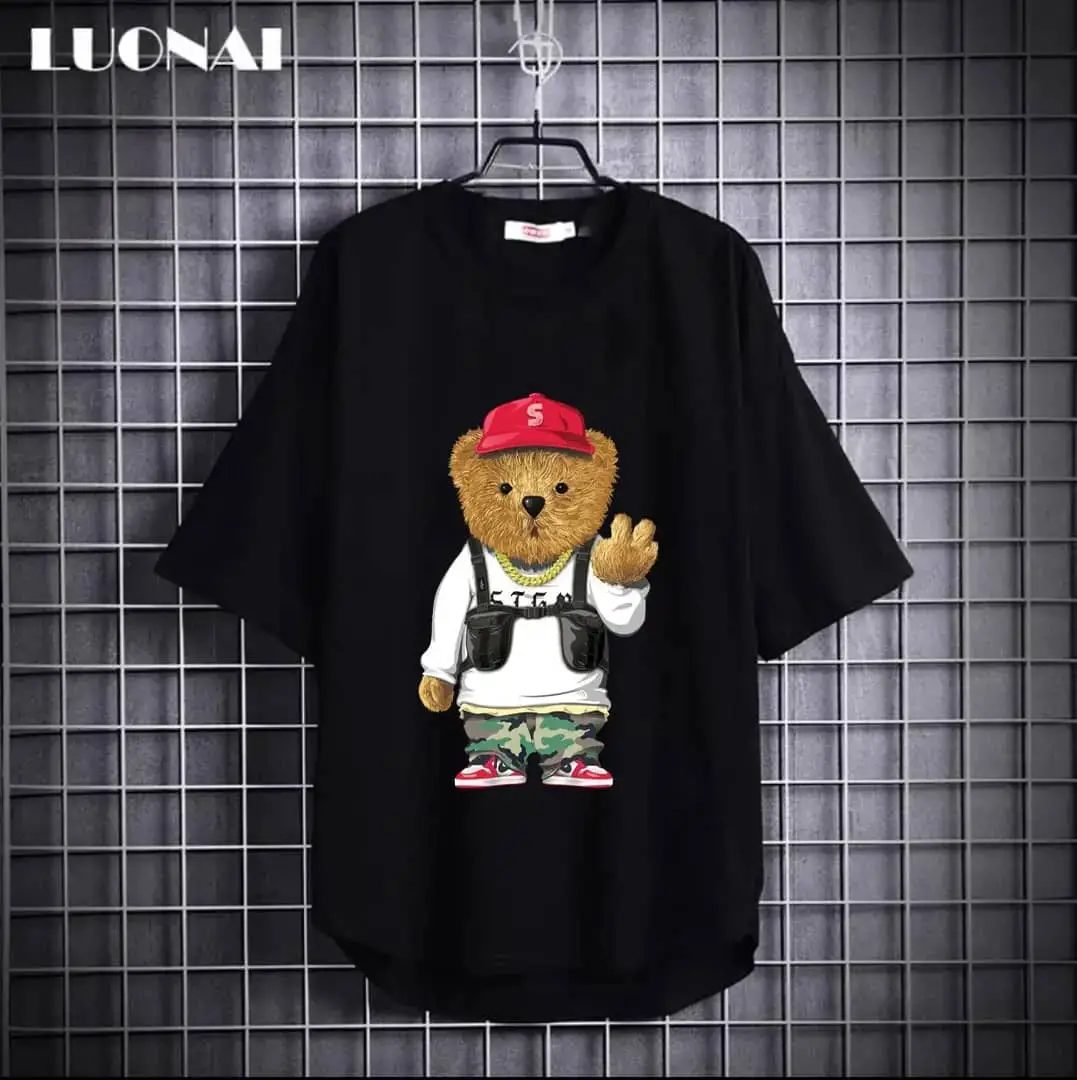 تیشرت طرح دار خرسی