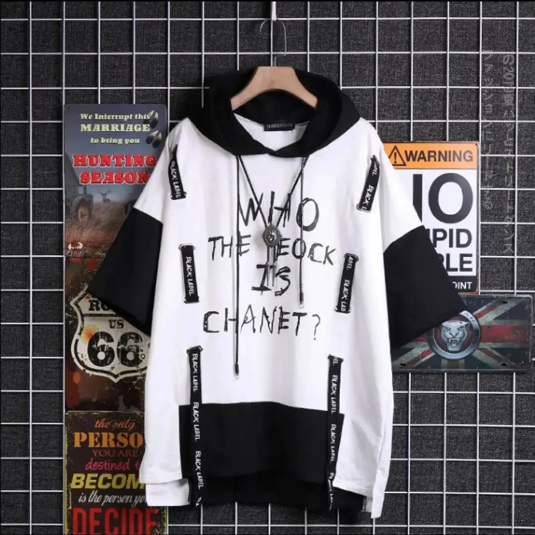 تیشرت آستین کوتاه کلاهدار