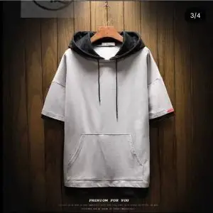 تیشرت آستین کوتاه کلاه دار