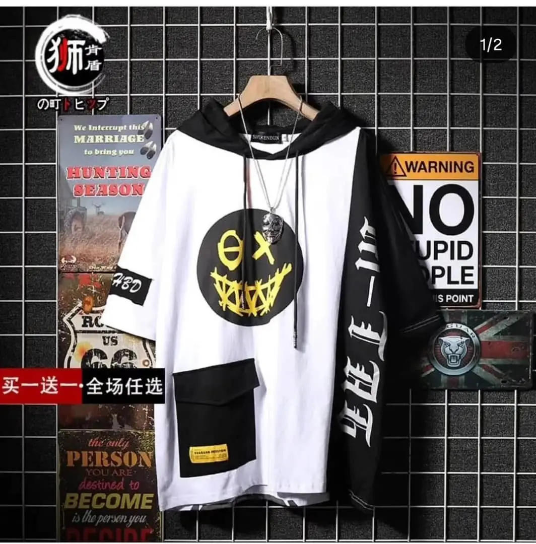 تیشرت کلاهدار طرح ایموجی