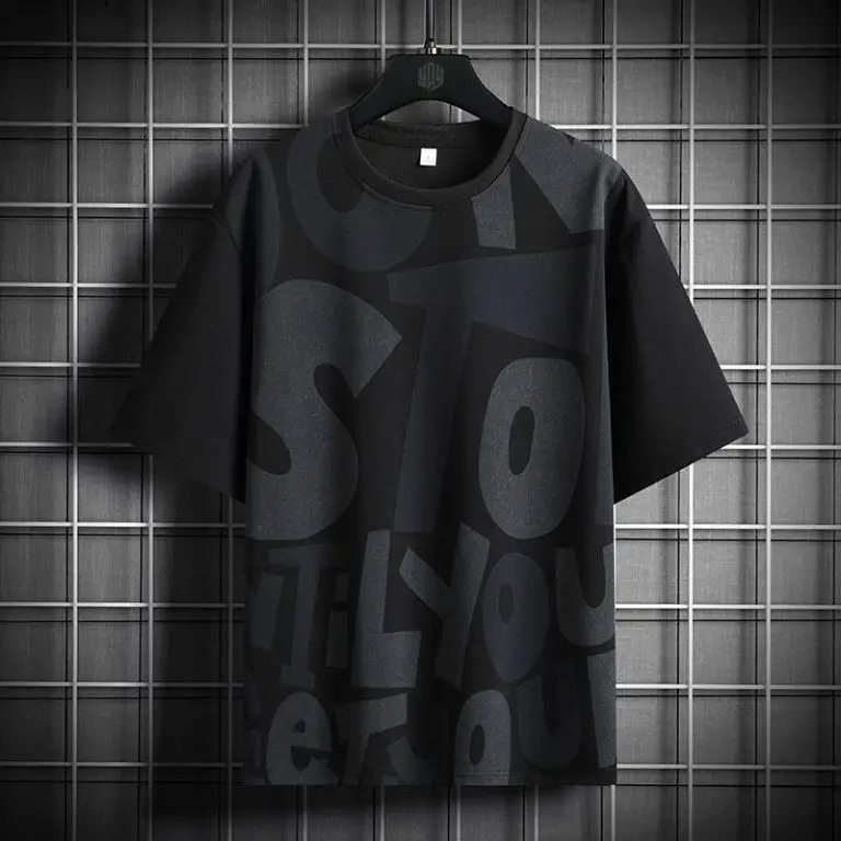 تیشرت طرح دار لش باکسی